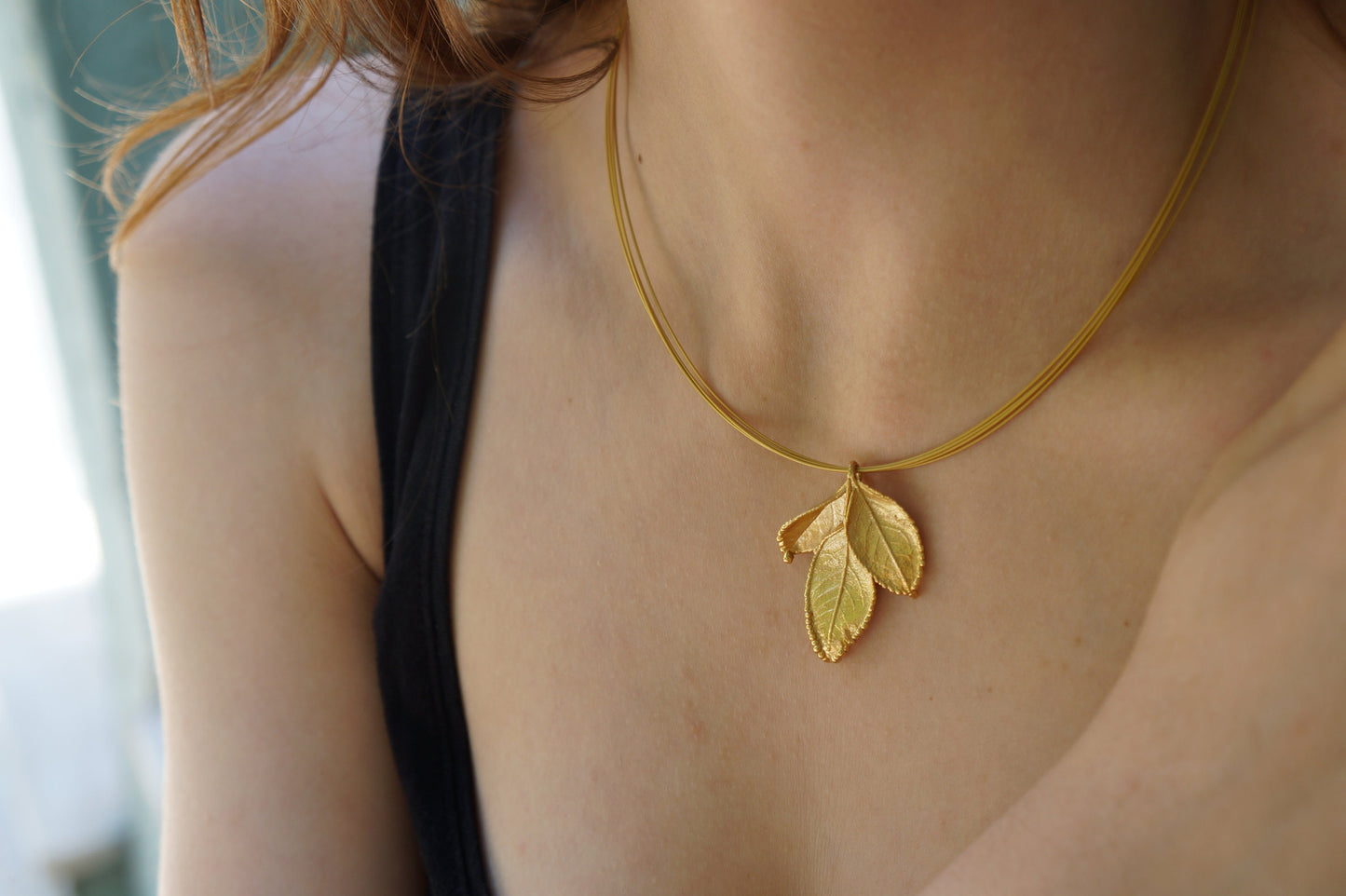 Bridal Jewelry SET 14k Gold on sterling silver, Rose Leaf Necklace Earrings AND Ring, Wedding Jewelry set Leaf gift for her