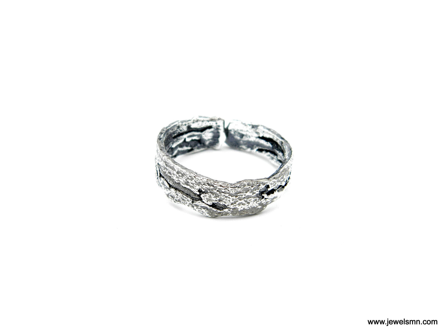 Nature inspired ring Black branch ring in sterling silver for men and women. Forest Tree bark Ring. Nature Inpired Jewelry