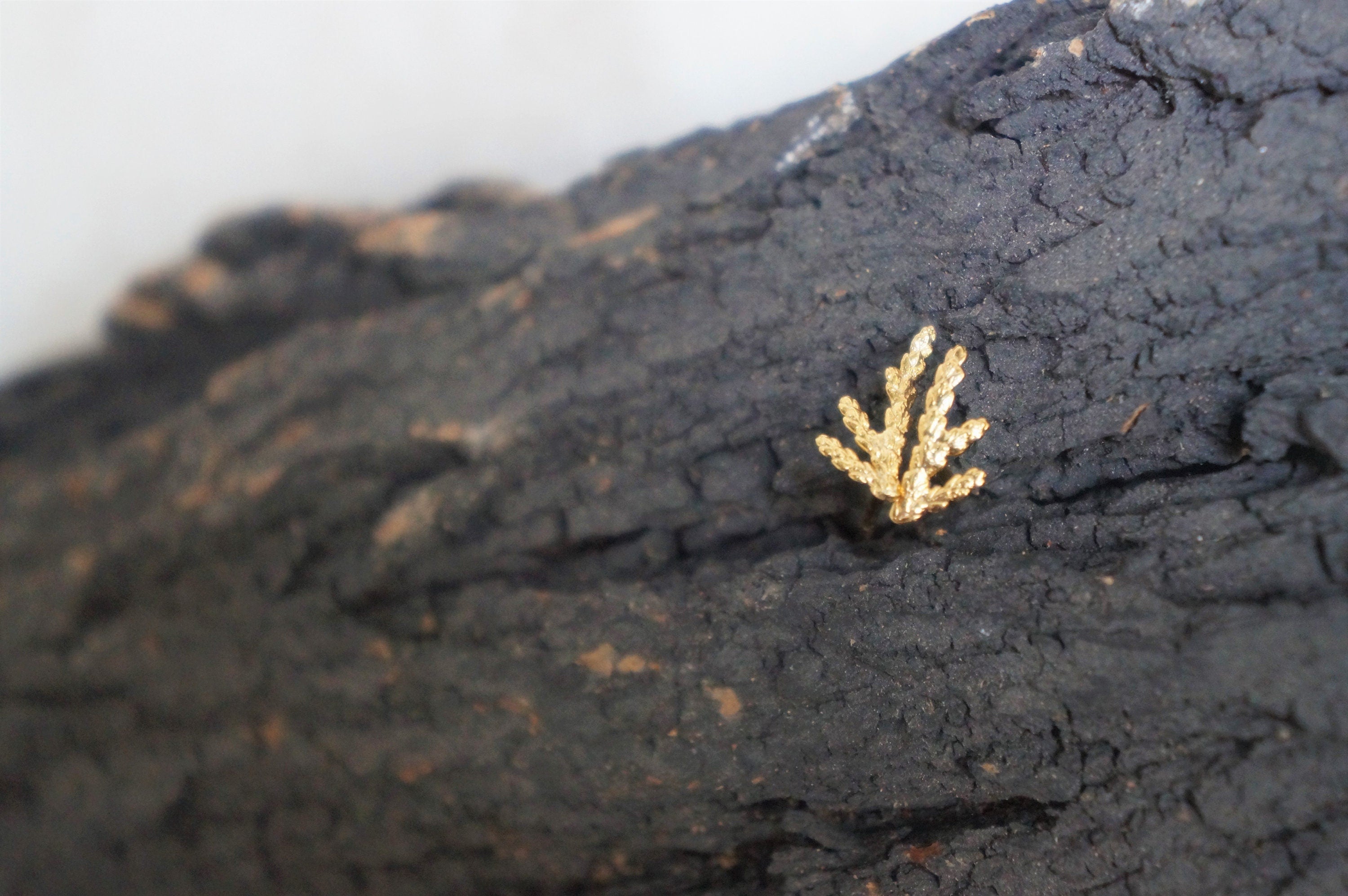 Silver Stud Earrings – Tiny Leaf Design | Gold Plated Minimalist Jewelry