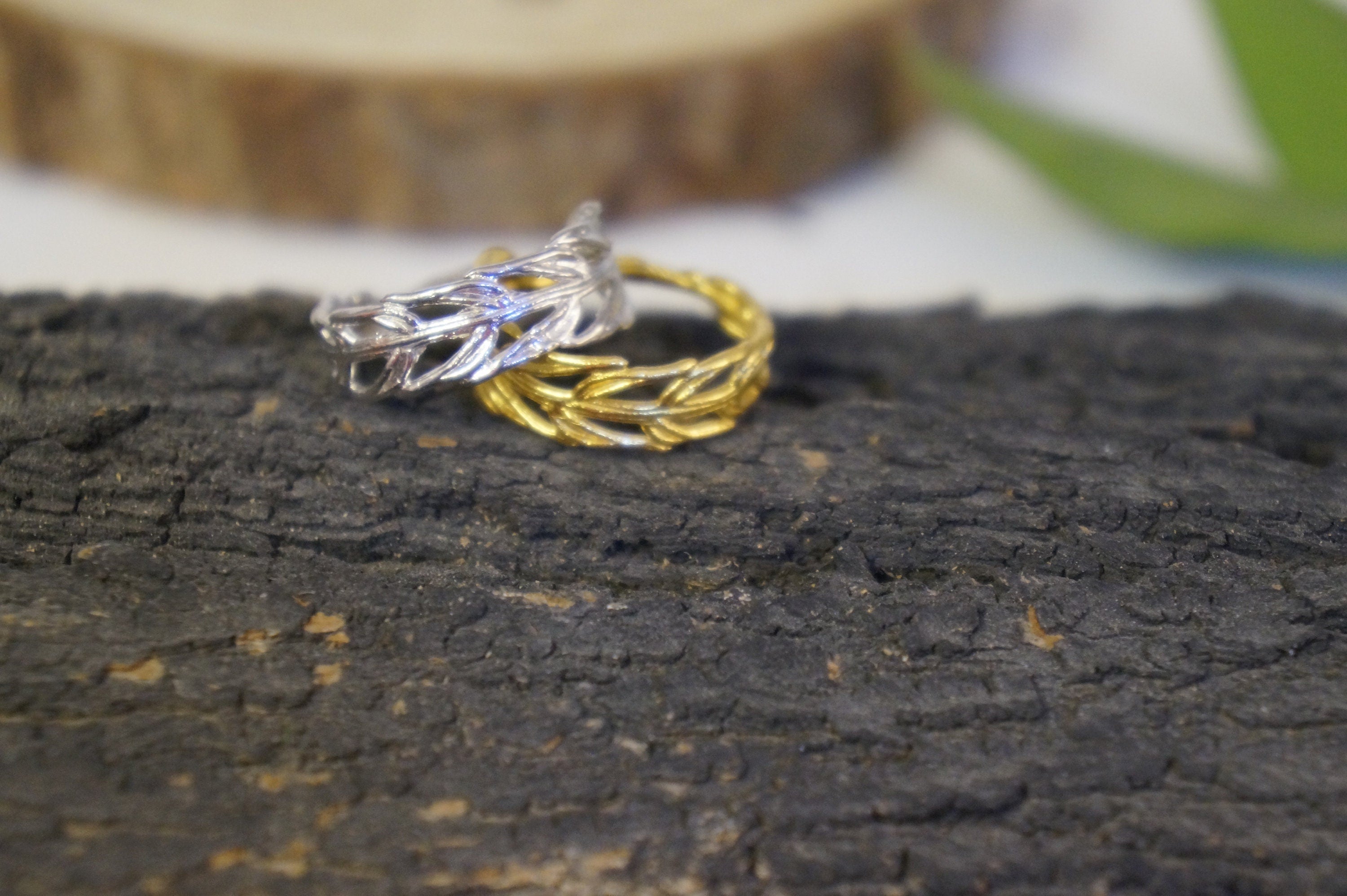 Sterling Silver Leaf Ring – Unique Botanical Ring with Tarnish Resistant Finish