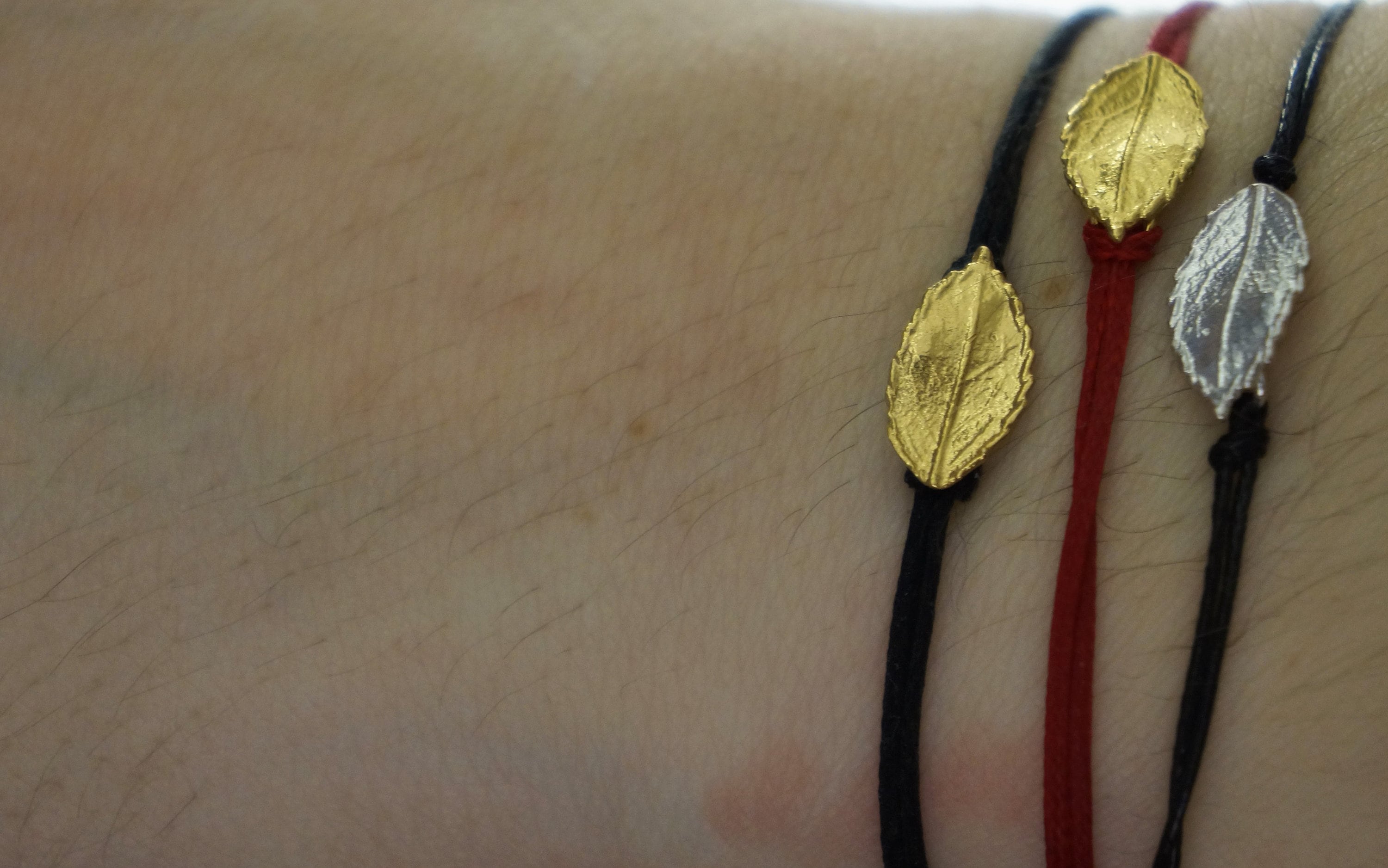 Dainty Rose Leaf Bracelet: Sterling Silver Nature Jewelry
