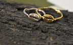 Silver Coffee Ring, Gold-Plated Sterling Silver Jewelry, Coffee Bean Ring, Gift for Her, Birthday Gift for Women, Handmade Jewelry