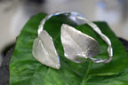 Silver Ivy Branch Cuff Bracelet - Adjustable Nature Inspired Jewelry