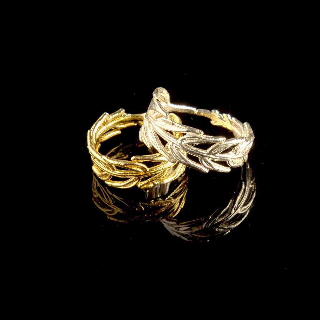 Sterling Silver Leaf Ring – Unique Botanical Ring with Tarnish Resistant Finish