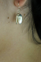 Nature-Inspired Pistachio Earrings, Sterling Silver (Lightweight, Gift Boxed)