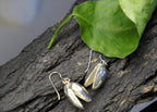 Gold Plated Pistachio Earrings: Lightweight Sterling Silver Dangle