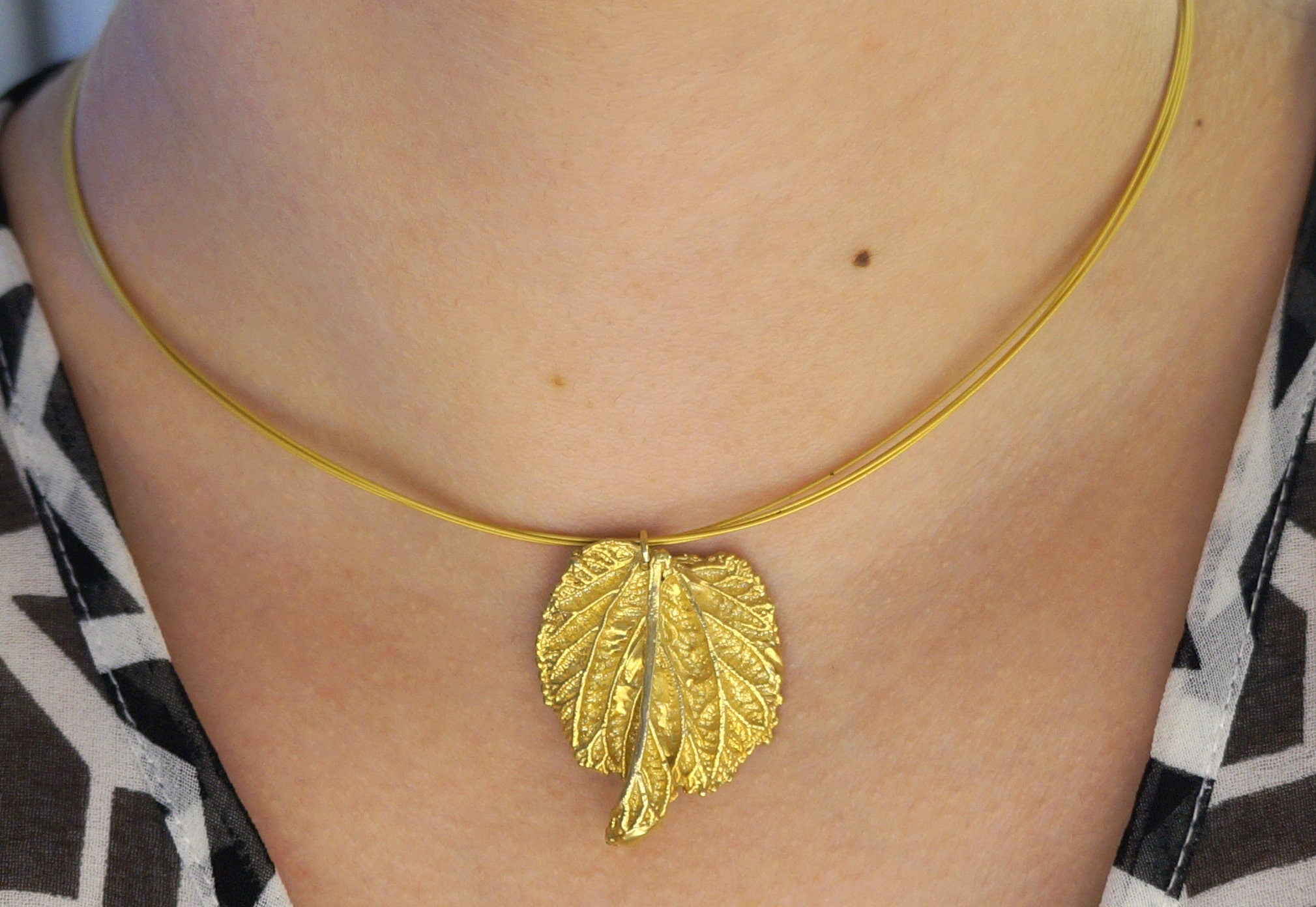 Mulberry Leaf Necklace – Handmade Sterling Silver Real Leaf Pendant | Nature Jewelry Gift