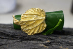 Leaf Statement Ring: Eco-Friendly Sterling Silver - Goldplated