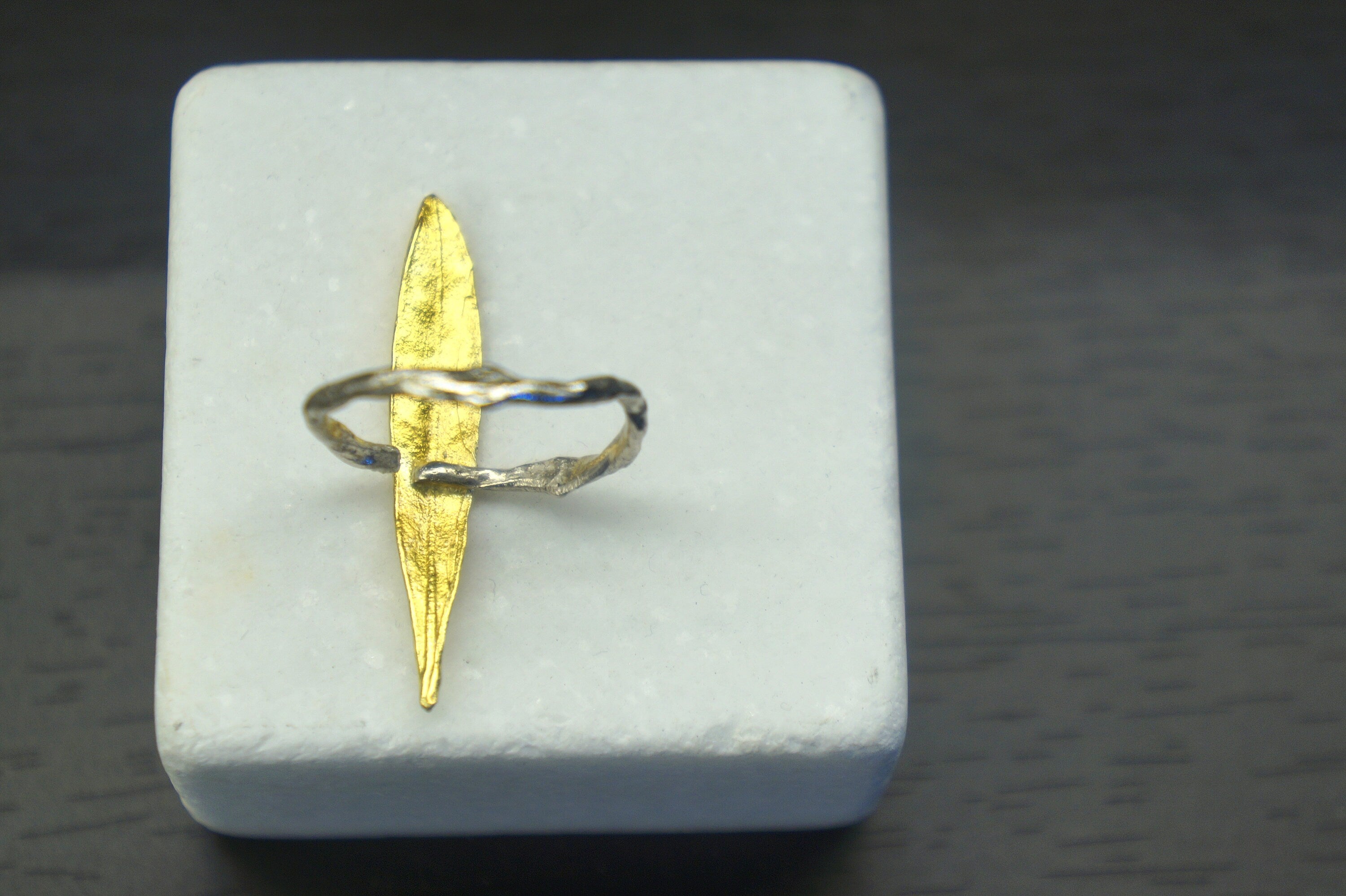 Sterling Silver Ring – Adjustable Olive Leaf Ring for Women | Handmade Nature Inspired Gift