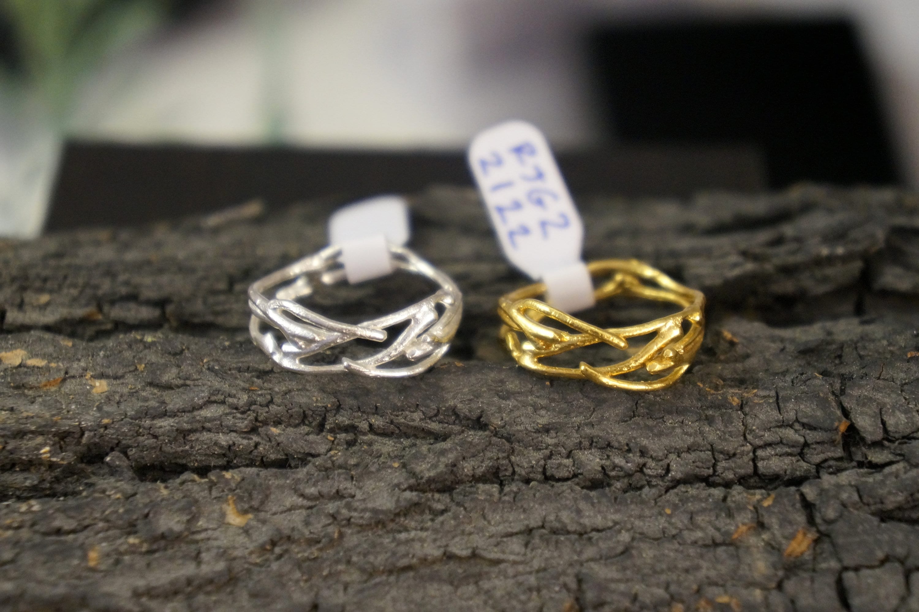 Sterling Silver Twig Ring – Nature Inspired Ring With Jasmine Branch Design