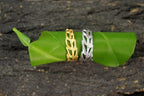 Botanical Silver Ring: Pressed Araucaria Leaf - Minimalist Design