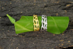 Botanical Silver Ring: Pressed Araucaria Leaf - Minimalist Design