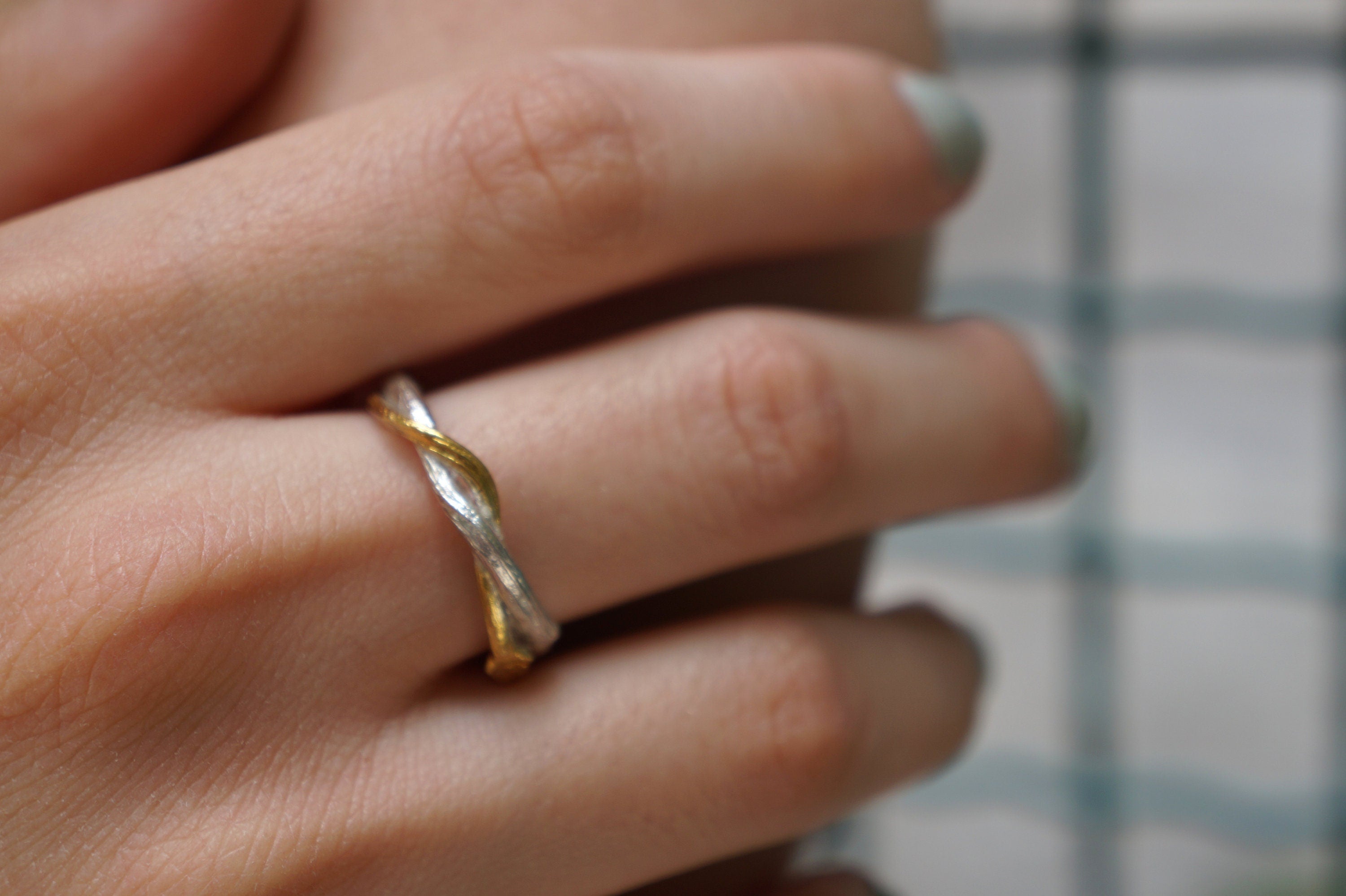 Olive Branch Ring - Handmade Adjustable Sterling Silver Ring | Nature Inspired Jewelry