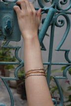 Nature-Inspired Twig Bracelet, Pine Branch (14k Gold, Adjustable)