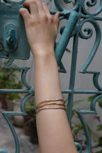 Nature-Inspired Twig Bracelet, Pine Branch (14k Gold, Adjustable)