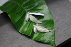 Rose Leaf Earrings: Nature-Inspired Silver - Stud or Dangle Styles