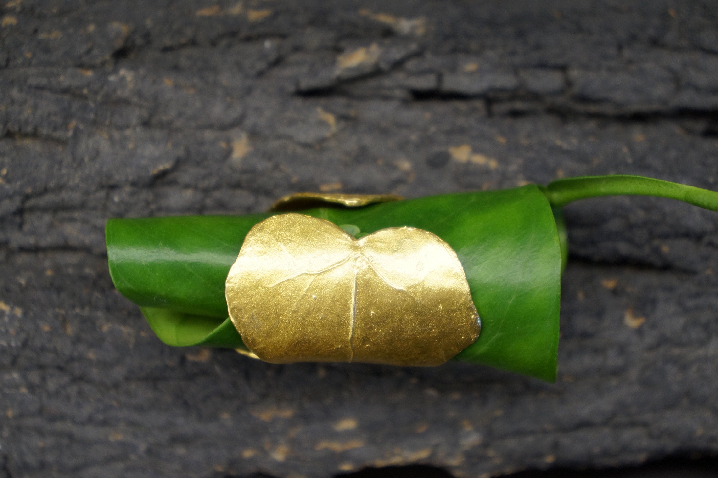 Ivy Leaf Statement Ring - Handmade Adjustable Silver Jewelry