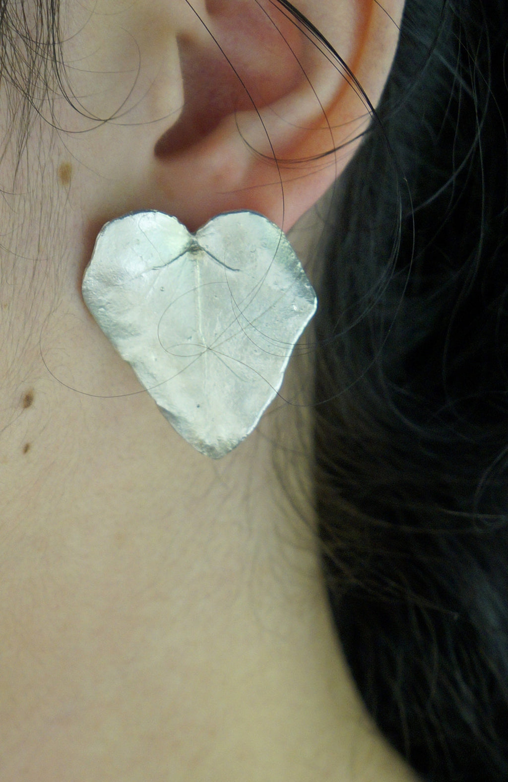 Ivy Leaf Earrings – Sterling Silver Botanical Jewelry | Heart Shape, Gift Boxed
