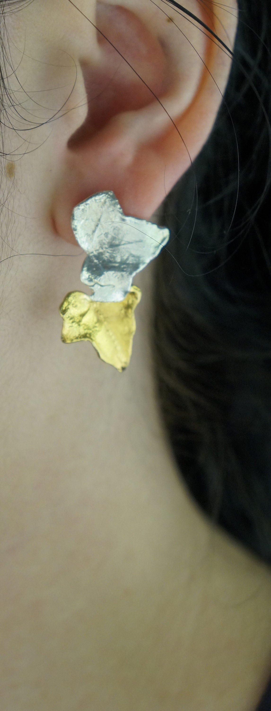 Silver Ivy Leaf Earrings – Handmade Nature Jewelry | Organic Dangle Design