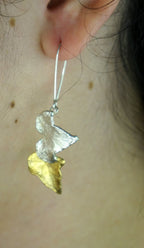 Nature-Inspired Ivy Leaf Earrings, Sterling Silver (Handmade, Eco Friendly)