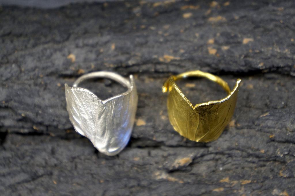 Butterfly Wings Ring – Adjustable Sterling Silver & 14k Gold Vermeil Nature Jewelry Gift