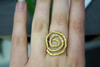 Pine Twig Sterling Silver Ring - Minimalist Nature Jewelry