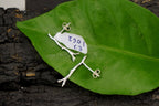 Small Stud Earrings: Jasmine Twig Design - Gold on Sterling Silver