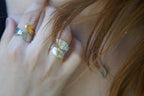Rose Leaf Ring: Handmade Nature Jewelry (Adjustable Silver or Gold)