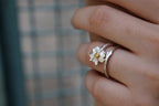 Silver Flower Ring, Sterling Silver Chamomile Ring, Branch Ring, Gold Ring Details, Gift for Her, Birthday Gift for Women, Handmade Jewelry