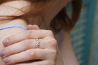 Twig Band Ring: Handmade Sterling Silver with Gold and Black Rhodium - Nature Design