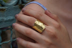 Butterfly Wings Ring: Adjustable Sterling Silver or 14k Gold Vermeil