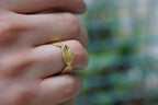 Leaf Ring: Nature Inspired Sterling Silver Jewelry (Gold Plated)