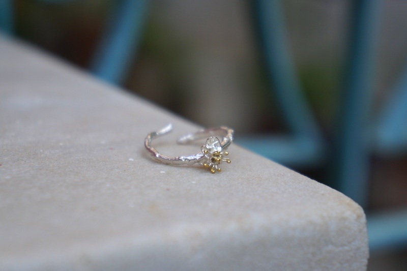 Flower Bud Ring – Handmade Nature Jewelry | Sterling Silver Statement Engagement Band