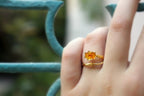 Nature Jewelry Ring, Sterling Silver, Birth Flower Design (Adjustable Sizes)