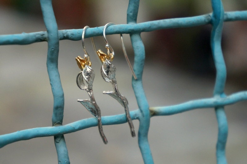 Sterling Silver Earrings – Olive Branch Dangle Drop | Hypoallergenic Nature Jewelry Gift