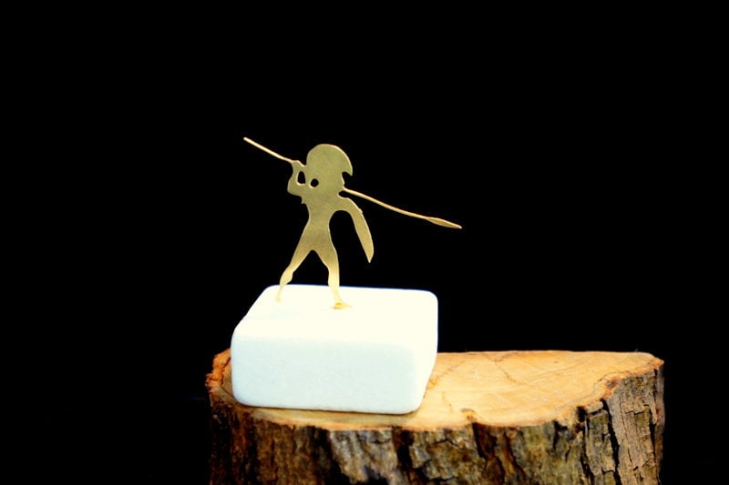 Home decor Gladiator Figurines Small Statue, Ancient Greek Abstract Minimalist Art Sculpture, Modern Art Gift Home Gift Art