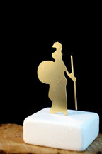 Goddess Athena Minimal Laser cut Statue, Metal Art Sculpture & Museum Art, Greek Mythology Inspired Office Giftbirth flower jewelry