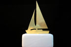 Home decor Modern Art Mens Gift Nautical Decor, Gold Minimal Sailboat Statue  gift for her