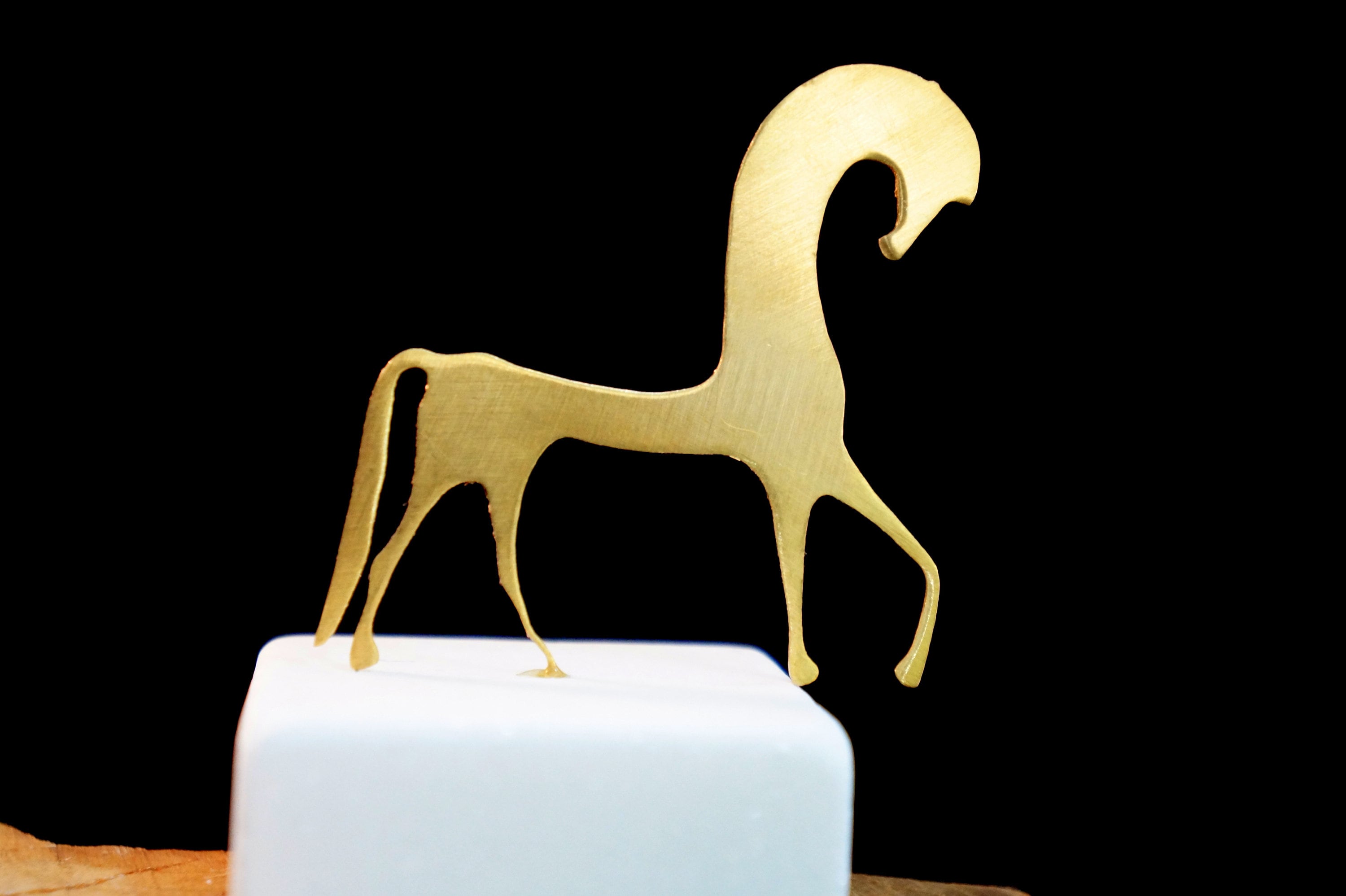 Thanksgiving Favors, Bronze Horse Statue, Horse lover Gift, Greek Mythology Inspired Horse, Minimalist Animal Art - Metal Art Decor