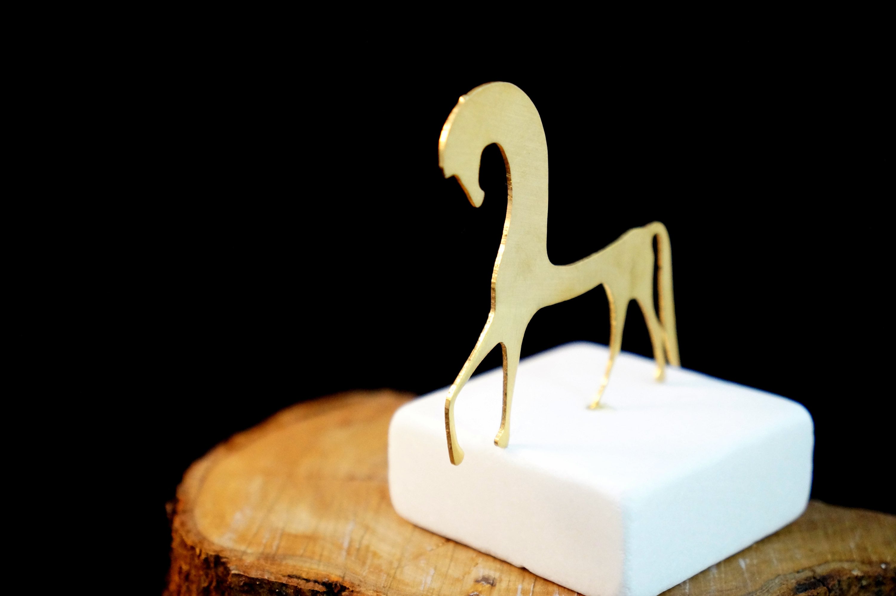 Thanksgiving Favors, Bronze Horse Statue, Horse lover Gift, Greek Mythology Inspired Horse, Minimalist Animal Art - Metal Art Decor