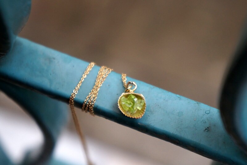 Sea Shell Necklace - Sterling Silver 14K Gold | Green Murano Glass Pendant