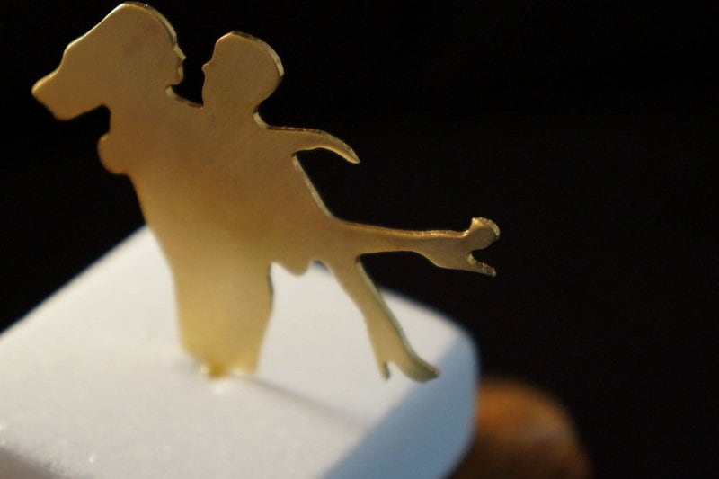 Home decor Romantic Couple Lovers minimal Marble Statue with 14k Gold plated Bronze,Anniversary Gift for Her or HimBy Mother Nature