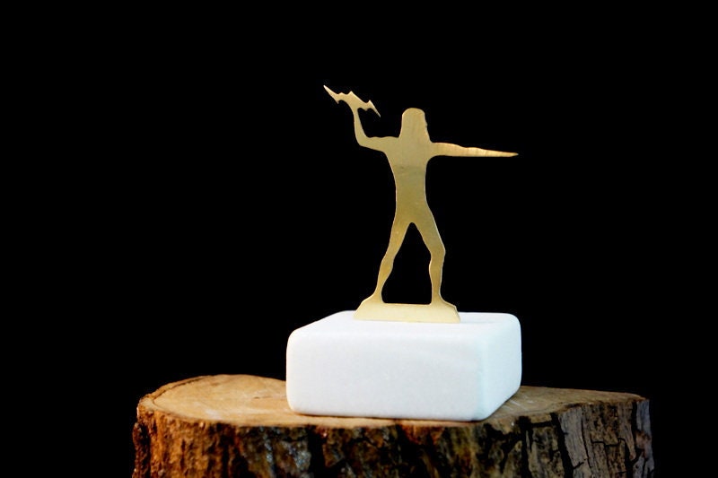 Home decor Small statue Zeus Statue Stocking Filler, Metal Art Sculpture and Museum Art, Greek Mythology Themed  gift for her