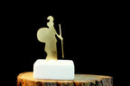 Goddess Athena Minimal Laser cut Statue, Metal Art Sculpture & Museum Art, Greek Mythology Inspired Office Giftbirth flower jewelry