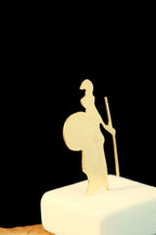 Goddess Athena Minimal Laser cut Statue, Metal Art Sculpture & Museum Art, Greek Mythology Inspired Office Giftbirth flower jewelry