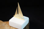 Home decor Modern Art Mens Gift Nautical Decor, Gold Minimal Sailboat Statue  gift for her