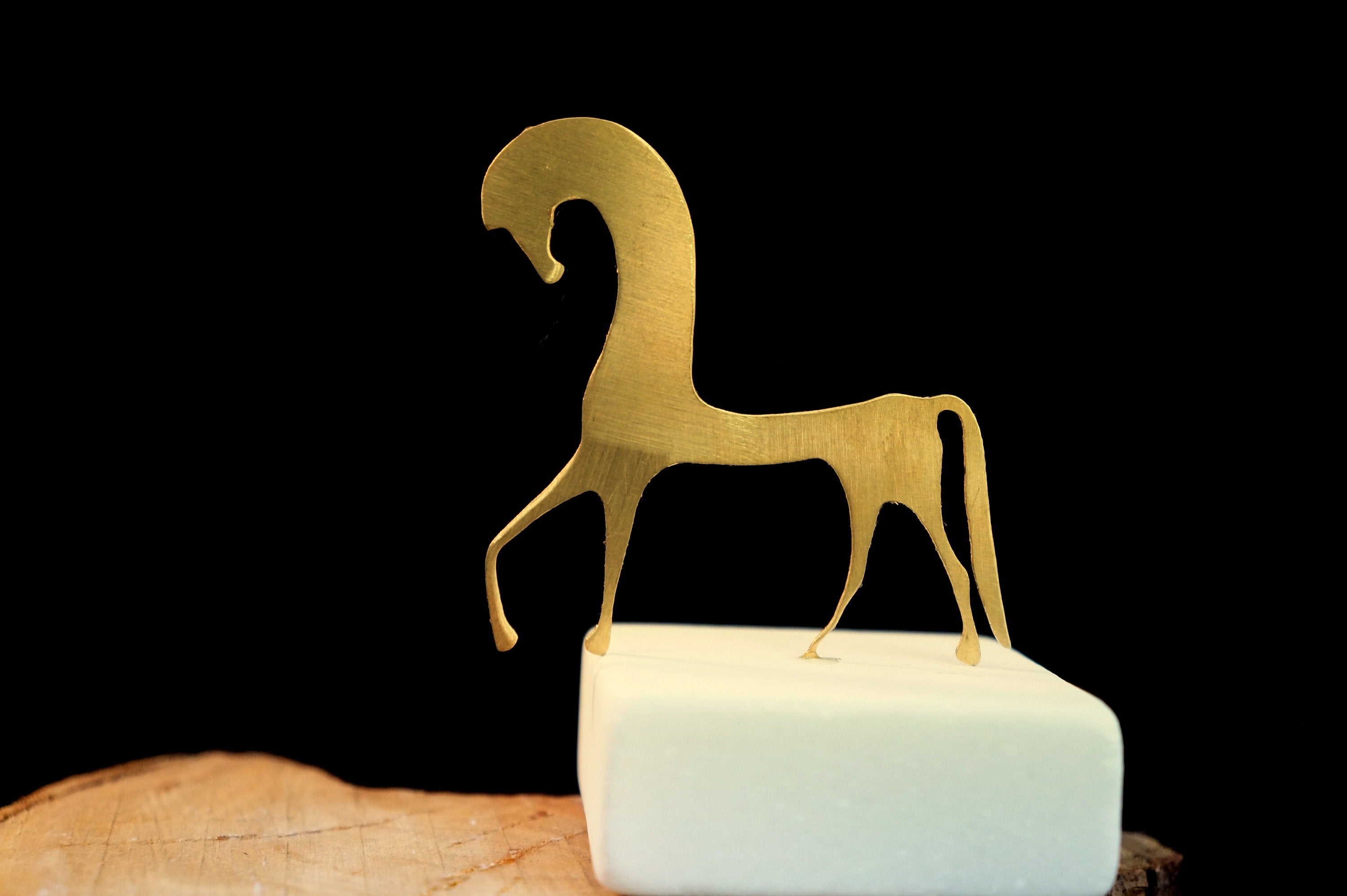 Thanksgiving Favors, Bronze Horse Statue, Horse lover Gift, Greek Mythology Inspired Horse, Minimalist Animal Art - Metal Art Decor