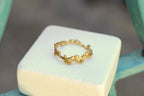 Solid Gold Twig Ring for Women: 14K Solid Nature-Inspired Band