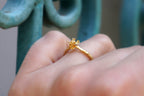 Solid Gold Branch Ring, Handmade Minimalist Twig Jewelry, Organic Forest Band, Gift for Luck & Health, Real Gold (9K, 14K, 18K)