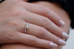 Silver Daisy Ring, Gold-Plated Sterling Silver Jewelry, Daisy Leaf Ring, Birthday Gift for Women, Jewelry Gift for Her, Handmade Gift